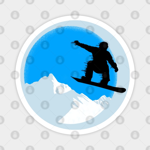 Snowboarding Magnet by Jirka Svetlik